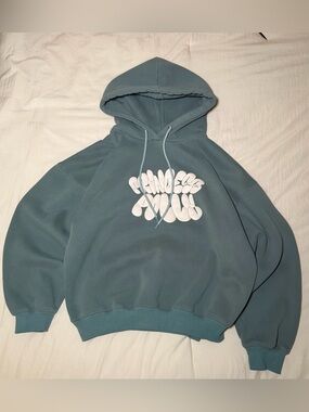 Princess Polly Green White Bubble Logo Hoodi